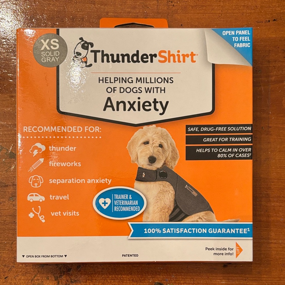 Thundershirt Solid Gray Dog Anxiety Vest
